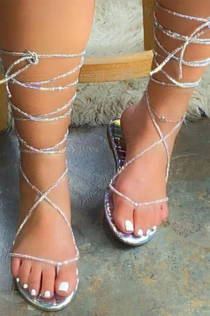 Sandalias Romanas Con Tiras Cruzadas Para Mujer Shoes - Fashionaviv